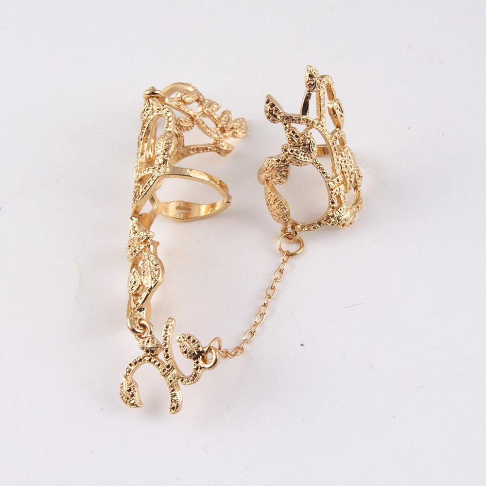Temperament Flower For Girls Simple Hollow Korean Finger Ring Women Opening Ring Finger Jewelry
