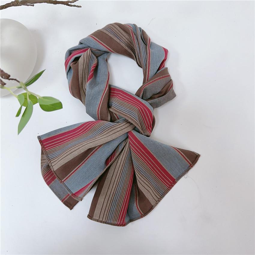 Reiner Baumwoll-Schal mit garngefärbtem Karomuster in über 20 Farben