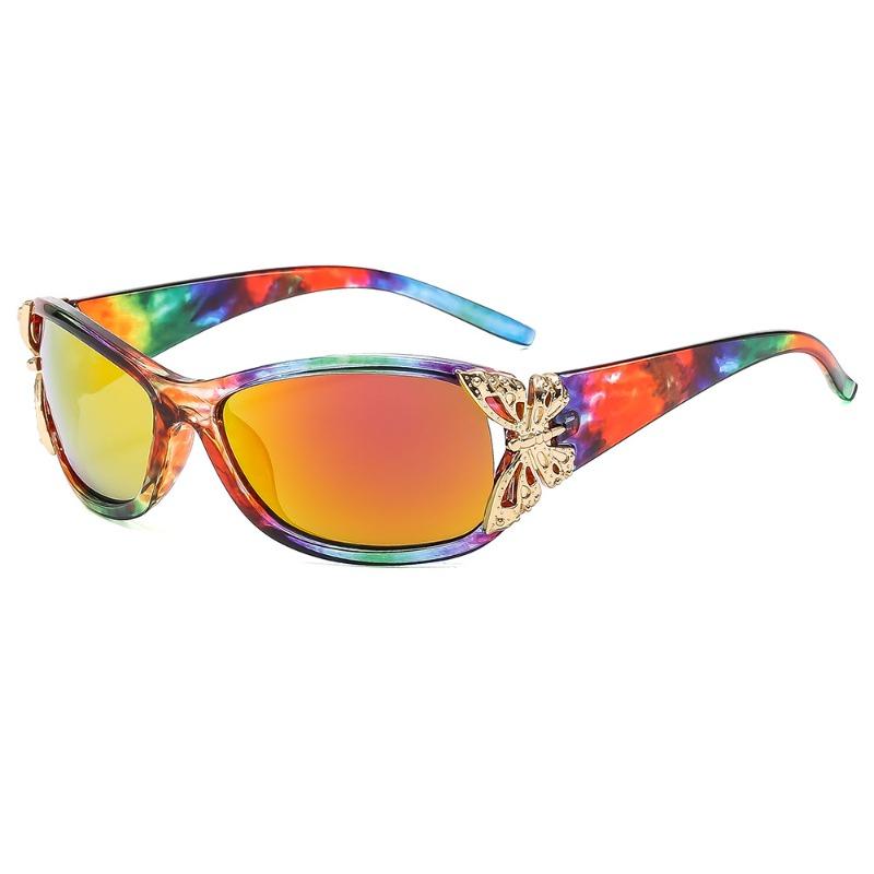 New Fashion Butterfly Gradient Decor Shades Women Trendy Driving Anti UV Sunglasses High Quality Y2K Popular Beach Sun Glasses