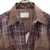 H BAR C 70s Vintage Long Sleeve Western Shirt Brown Men's Used