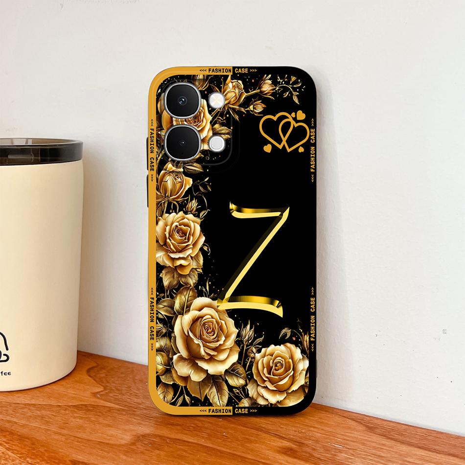 For Vivo Y500i / Y31D Phone Case Couple Letters Shockproof Full Coverage Funda For Vivo Y 31d Y 500i Soft Liquid Silicone Cover
