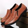 Leather Men Shoes Casual Luxury Brand Formal Mens Loafers Moccasins Italian Breathable Slip  Male Boat driving Shoes Plus Size