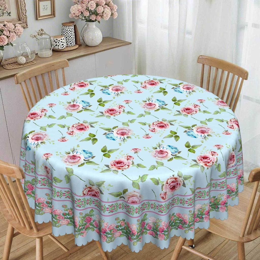 European Retro Flower Pattern Tablecloth Rectangular Round Tablecloth Printed Tablecloth Small Fresh Pastoral Decoration