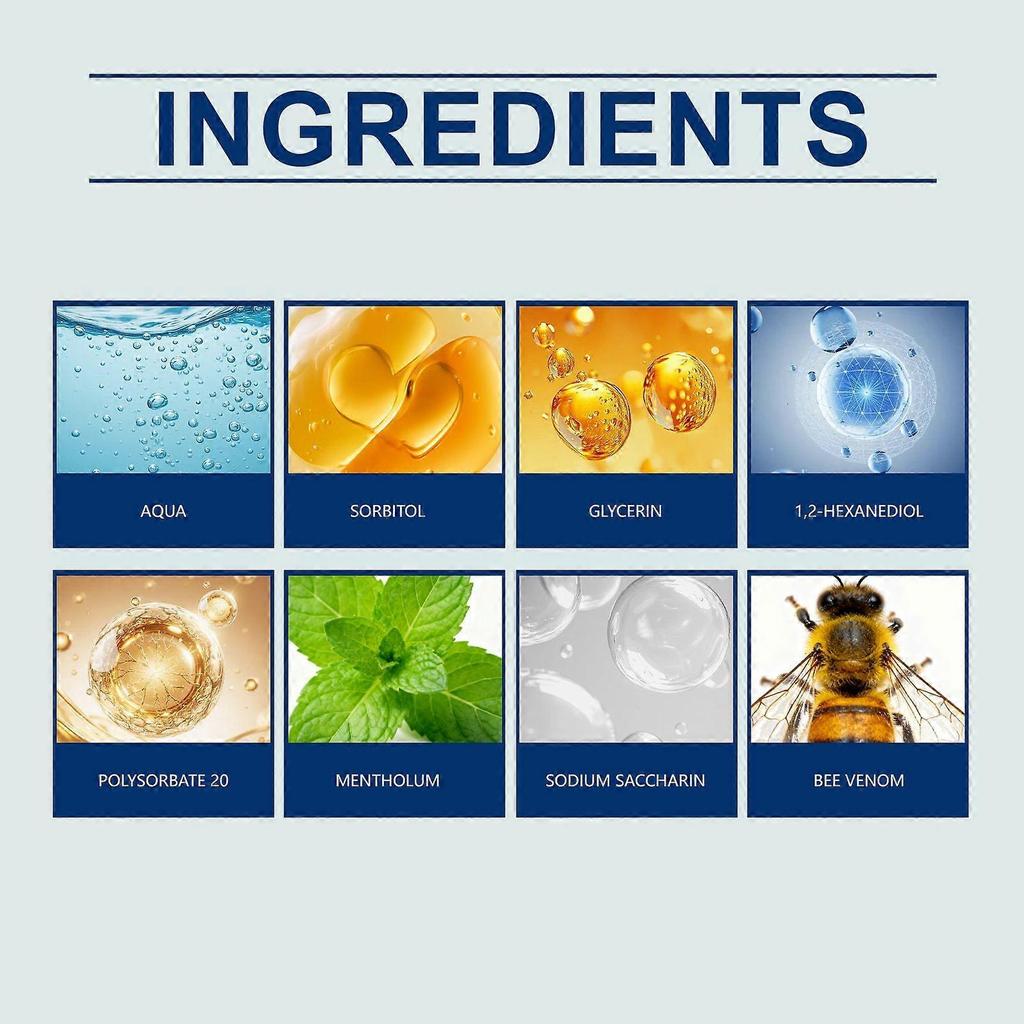 Feimuko Bee Venom Dental Care Mouthwash: Daily cleaning and care for teeth, fresh scent, convenient mouthwash.