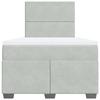 Maison Exclusive - Bed Slat Base and Mattress Light Grey 120x200cm Velvet