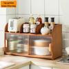 Bamboo 2-Tier Kitchen Countertop Spice Rack