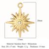 Sun Evil Eye Mirror Polished 316 Stainless Steel DIY Charm Moon Hamsa Hand Zircon Jewelry Star Heart Necklace Pendant