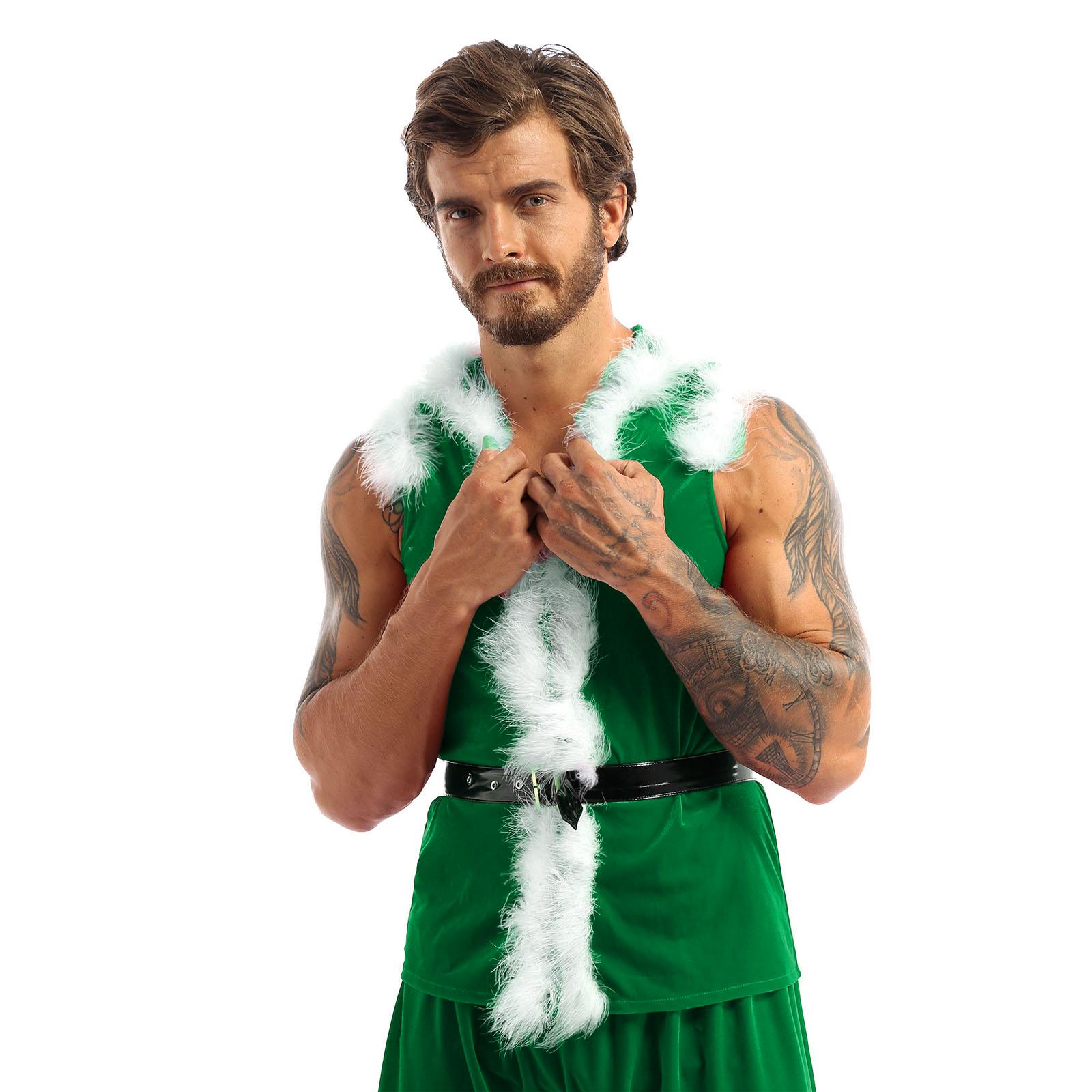 Abrigo De Papá Noel De Terciopelo Rojo Con Capucha Y Forro De Felpa – Disfraz Navideño Cómodo Y Calentito Para Hombres, Ideal Para Fiestas Y Noches De Invierno