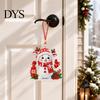 Faux Diamond Painting Craft Set 4Pcs Hanging Art Kit for Christmas Tree, DIY Mini Diamonds Acrylic Pendant Ornament Kit, Window Adults Beginners