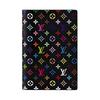 X Takashi Murakami Collaboration Letter Logo Flap Passport Holder Women Accessories Black M13414