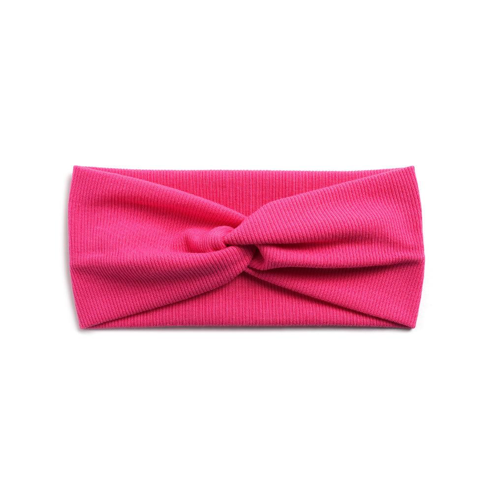 Solid Color Knitted Fine Thread Cross Yoga Sports Headband Simple Women'S Headband Headgear Headscarf