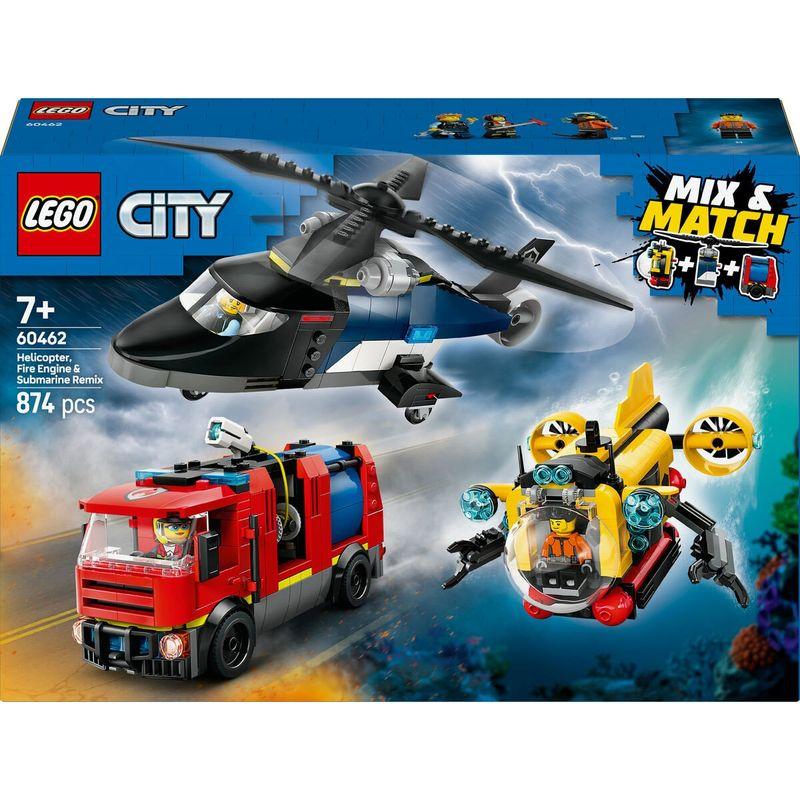 LEGO City Helicopter, Fire Truck & Submarine Remix