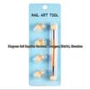 Sponge Nail Art Pen: Double-Ended Crystal Dotting & Blending Tool with 4 Heads