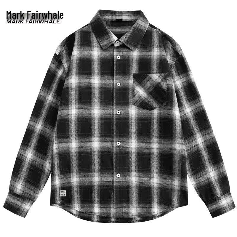 Men's American Retro Loose Fit Flannel Plaid Shirt