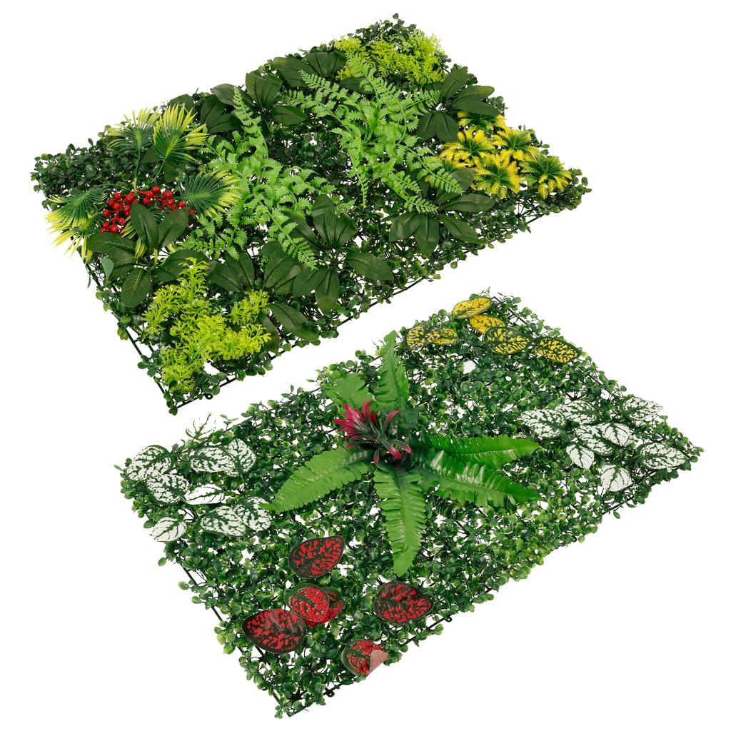 DIY Artificial Plant Wall Panel Plastic Hanging Grass Backdrop Wall Panel Outdoor Artificial Privacy Fence Screen For Home Garde