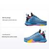 Chaussures de Basket Mi-Hautes pour Jeunes Li Ning Chaussures de Sport pour Enfants Bleu YKBR048-5