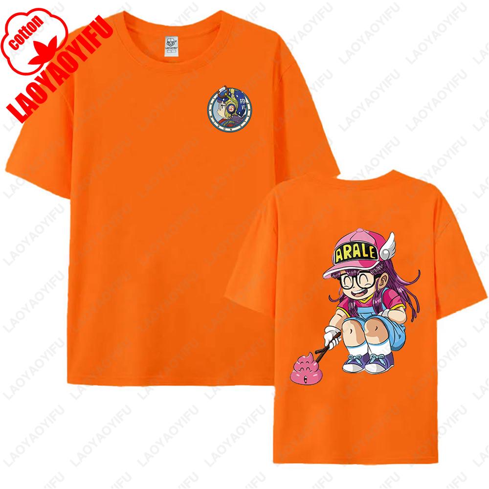

Kawaii Arale T-shirts Man Women Graphic Japanese Manga Tshirt Y2k Clothes Cotton Short-sleev Tee Clothing Two-sided Printed Tops 4XL