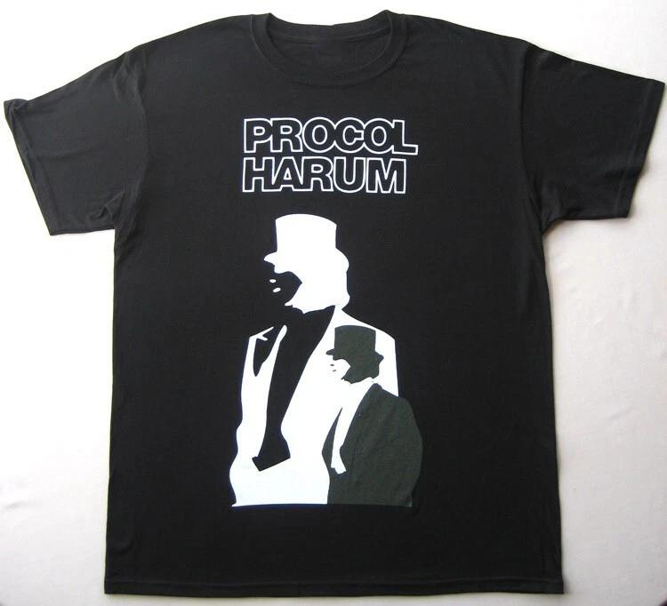 Vtg PROCOL HARUM Band Heavy Cotton Black Full Size T Shirt For Men TR246 XL