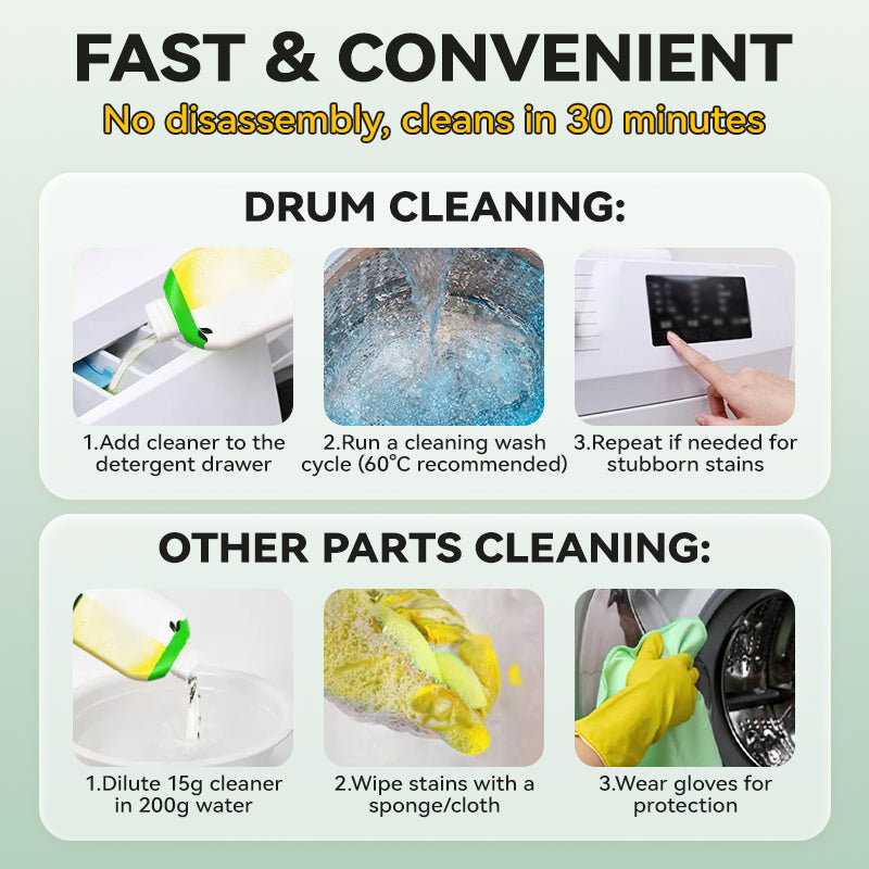 270ml Mold Remover Gel Washing Machine Cleaner Stain Removal Active Household Cleaners Large Capacity Odor Eliminator Cleaning