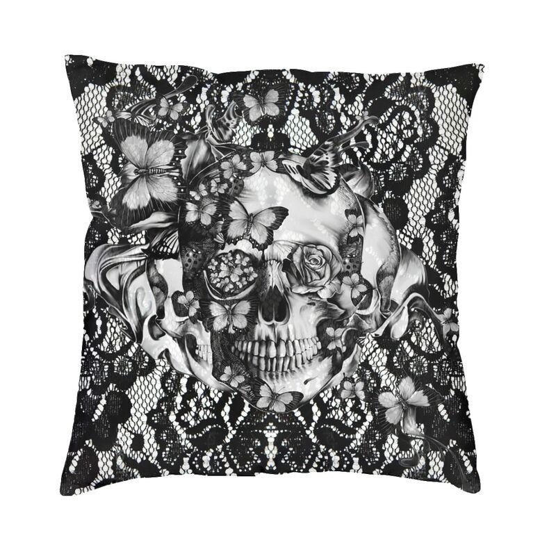 Luxury Day Of The Dead Throw Pillow Cover Home Decor Custom Square Mexican Sugar Skull Cushion Cover 45x45cm Pillowcover