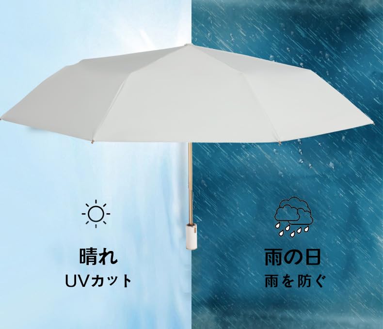 Folding Umbrella, One Touch Automatic OpenClose, Parasol, Women's, For Both Sunny and Rainy Weather, UV Protection, Folding Umbrella, Windproof,