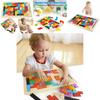 Colorful Wooden Tetris Building Block Puzzle For Educational Preschool Playtime