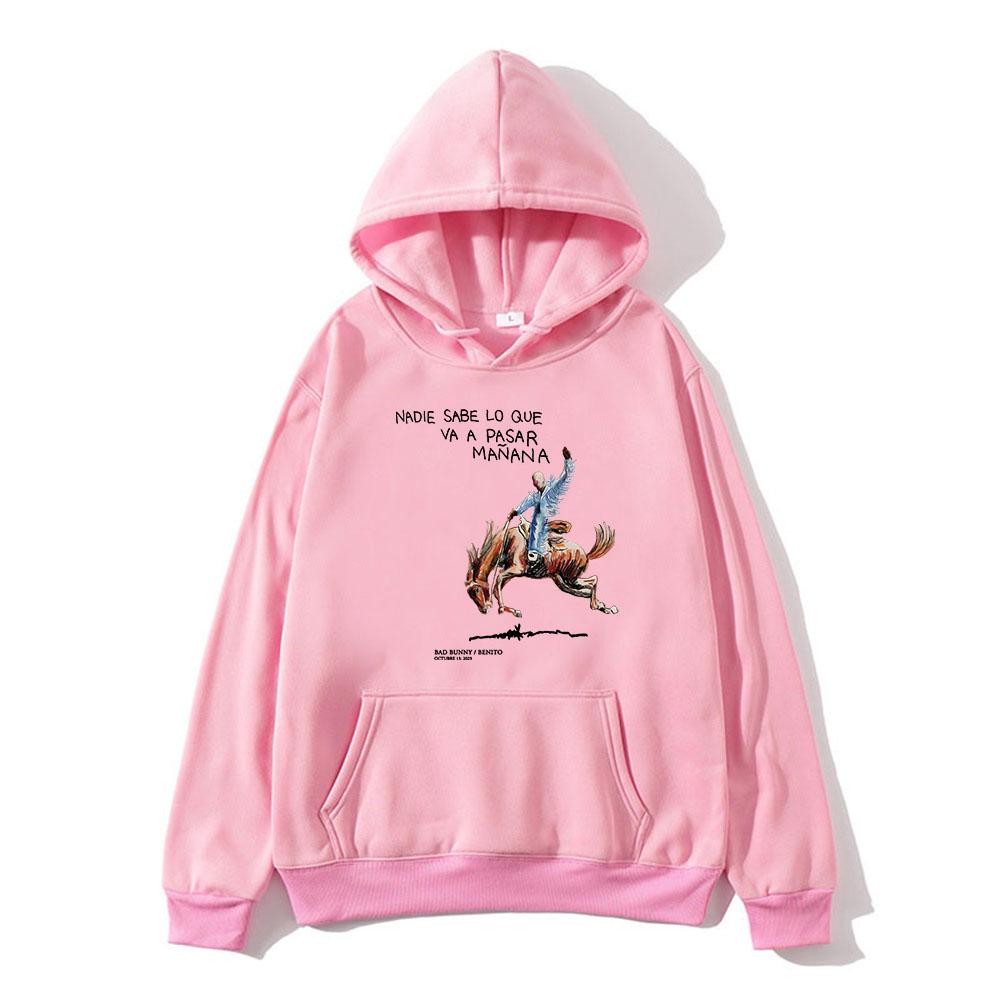 Bad Bunny Hoodies Album Nadie Sabe Lo Que Va Pasar Manana Sweatshirts Moletom Long Sleeve Sudaderas Graphic Print Tops