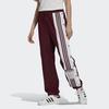 Adidas Originals Vintage Side Button Logo Striped Knit Sports Pants Women Bottoms Dark-Purple H61861