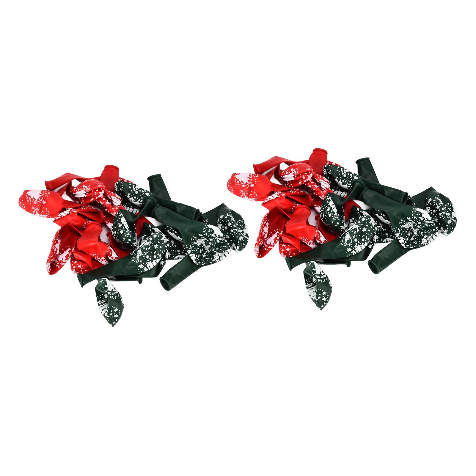 

40Pcs Christmas Balloons Inflate Easily Thick Colorful Enough Quantity Latex Christmas Balloons For Party Decorations