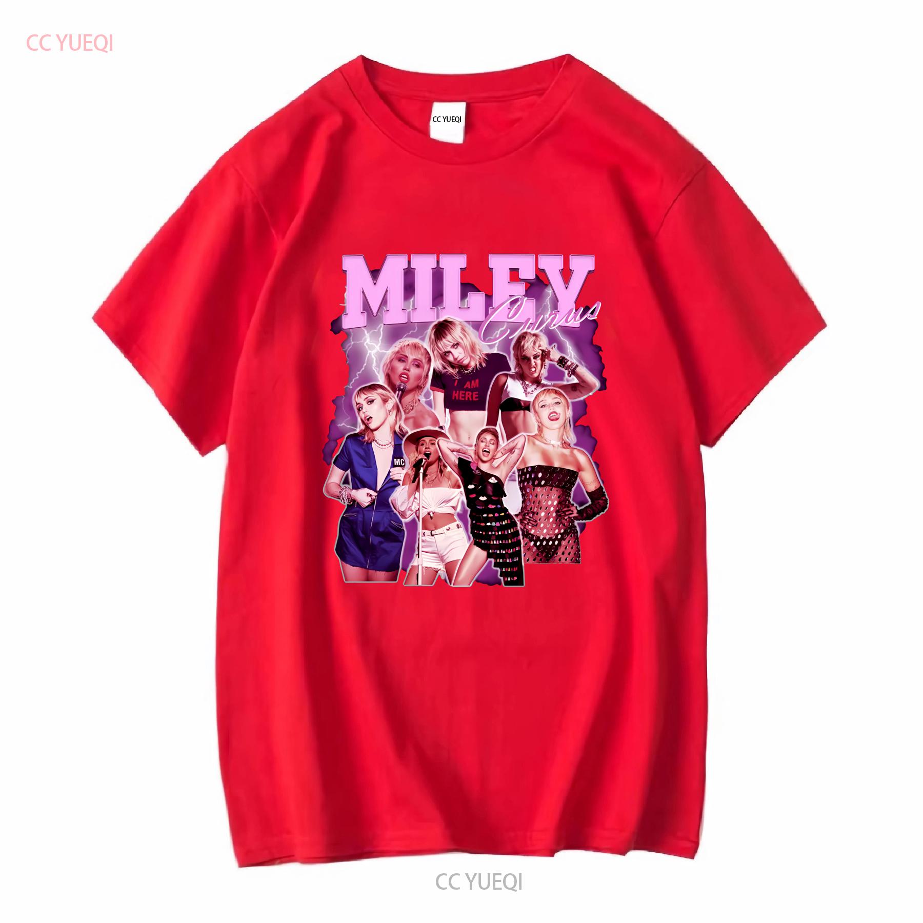 Miley Cyrus T Shirt Homage Vintage Singer S to 5XL IN075 vintage Washed Casual graphic Slightly streetwear Versatile S