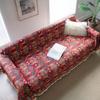 One-Piece Sofa Towel Anti-Cat Scratch Red Festive Ethnic Style Jacquard Thick Retro