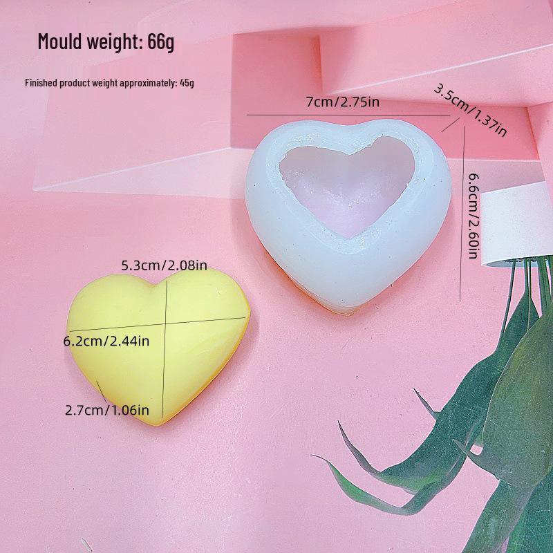 Heart-Shaped Aromatherapy Candle & Mousse Cake Silicone Mold