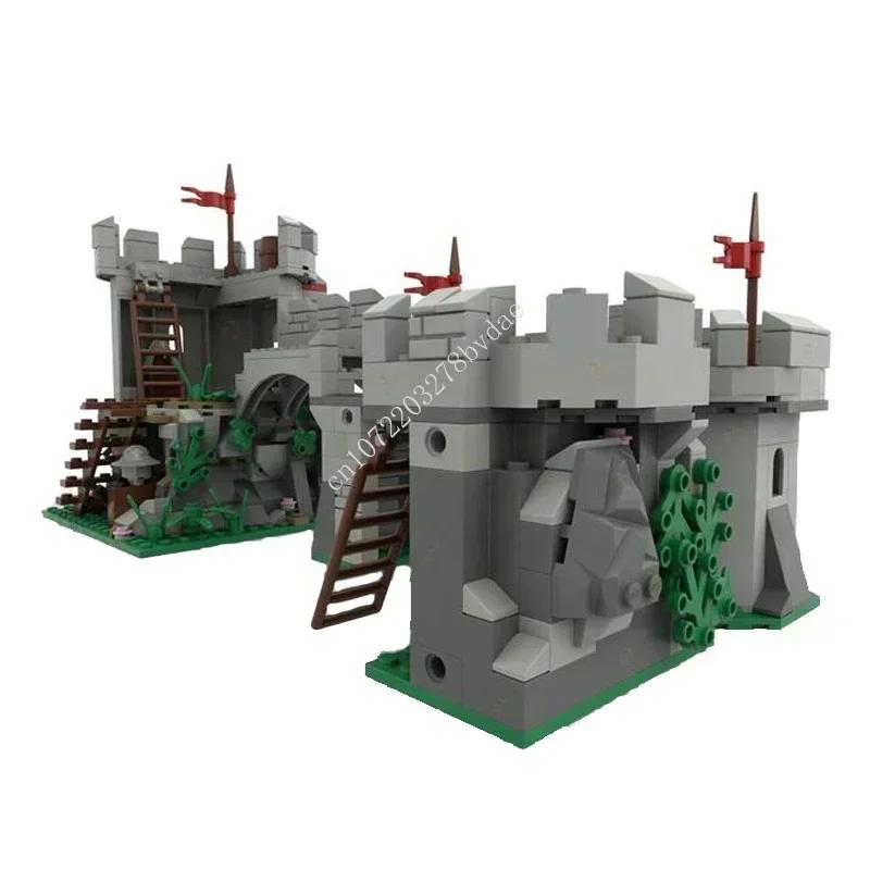 529PCS Customized MOC Medieval outpost Castle Model Custom Puzzles Technology DIY Creative Assembly Technology Toy Holiday Gifts