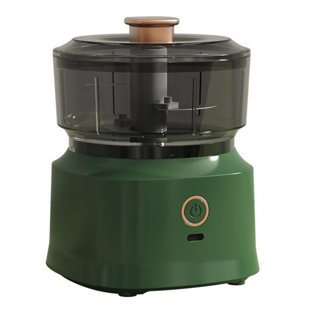 

Многофункциональная бытовая электрическая мясорубка с острым лезвием, запуск одной кнопкой, съемный измельчитель чеснока, мини-кухонный комбайн зелёный