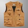 Men's Coat with Multiple Pockets, Outdoor Workwear, Sports Coat, Casual Shoulder, Sleeveless Mountain Jacket