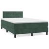 3141296 vidaXL Lit à sommier tapissier et matelas Vert foncé 120x200cm Velours
