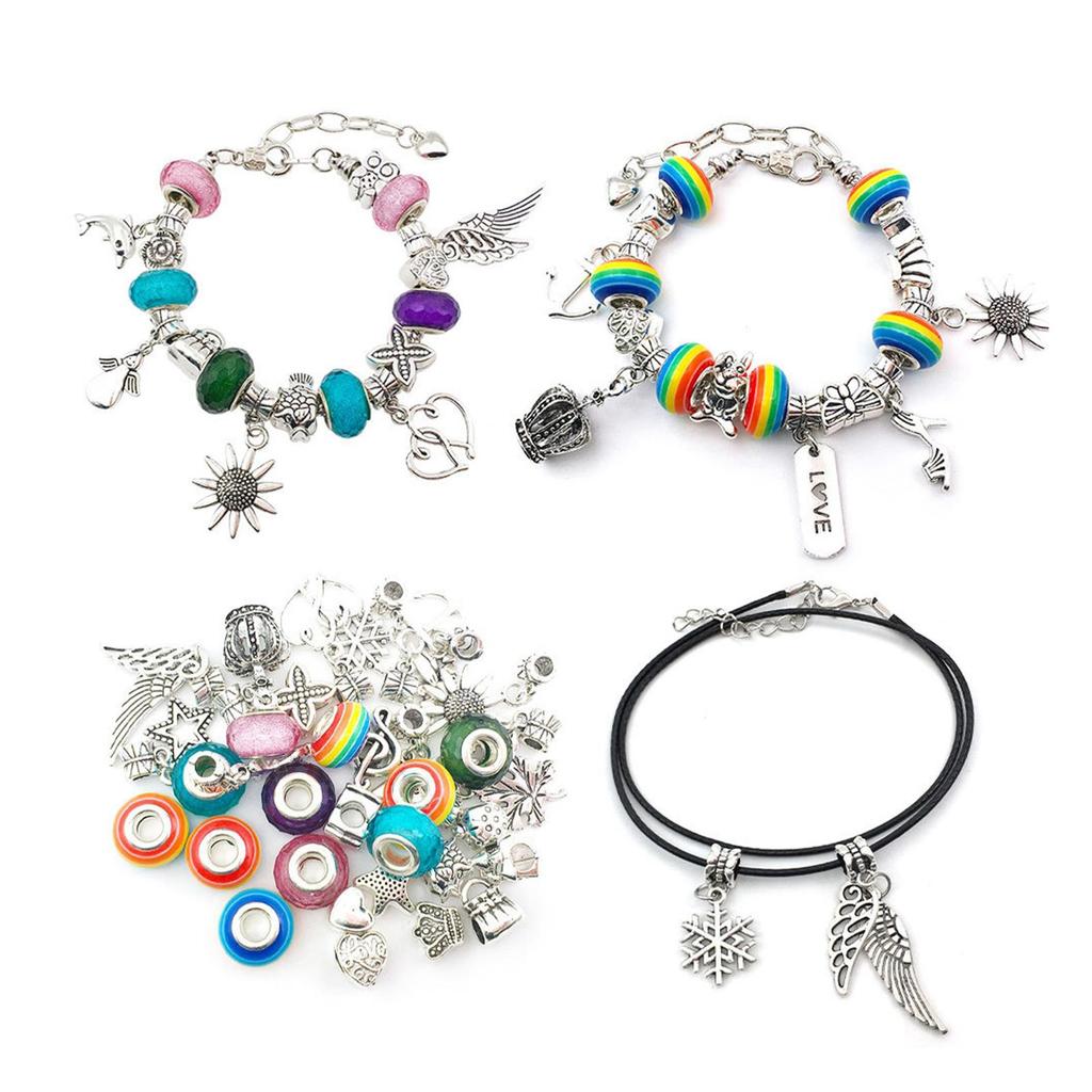 DIY Bracelet Making Kit Charms Necklace Jewelry Supplies Beads Craft Kits