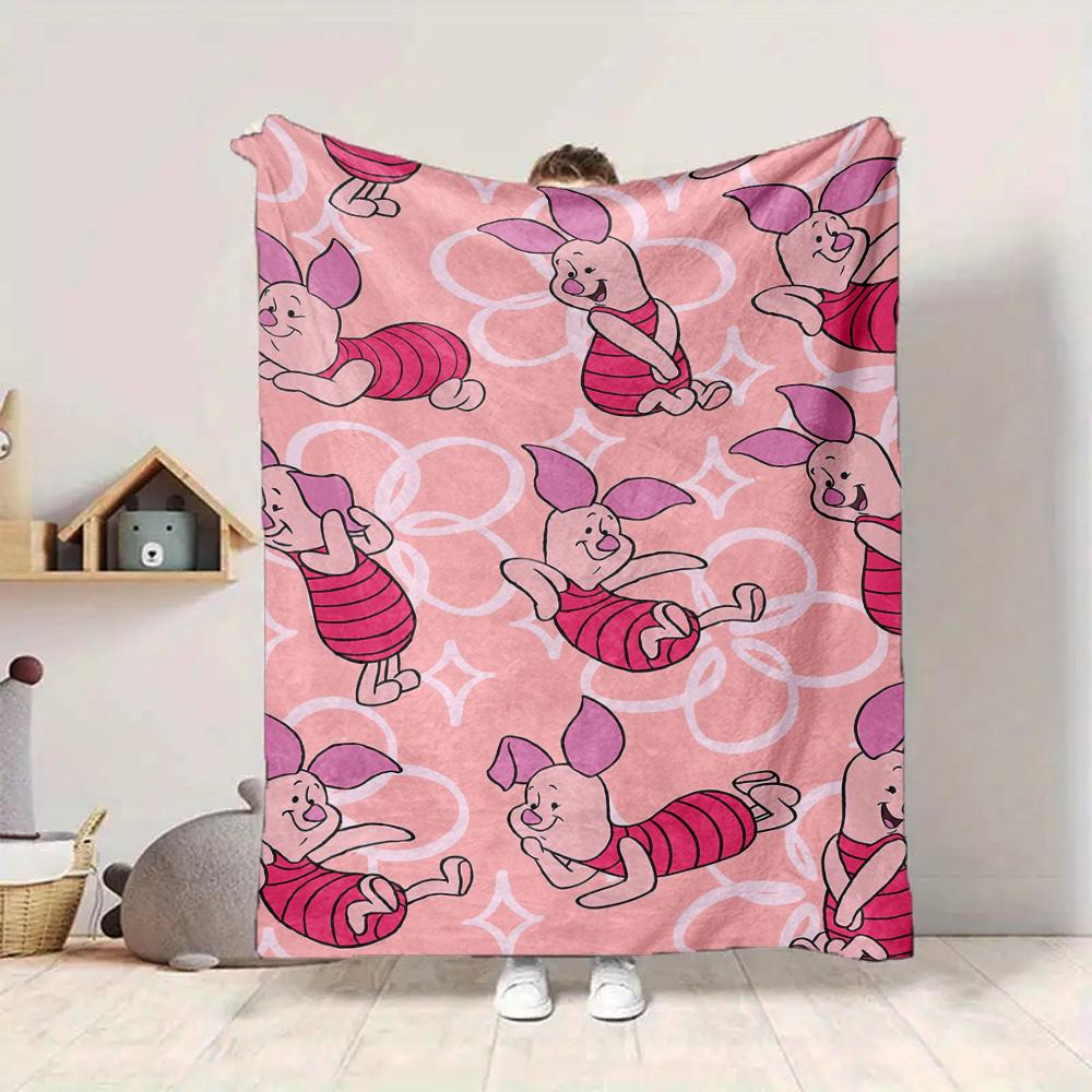 1Pc Piglet Blanket Soft And Comfortable Casual Warm Camping Travel Christmas Halloween Xmas Gift M92413