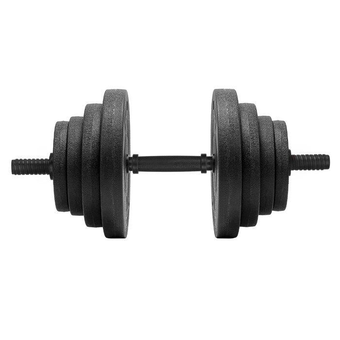Manubri da 30 kg per il bodybuilding, set da 2 manubri da 15 kg, dischi, fermi