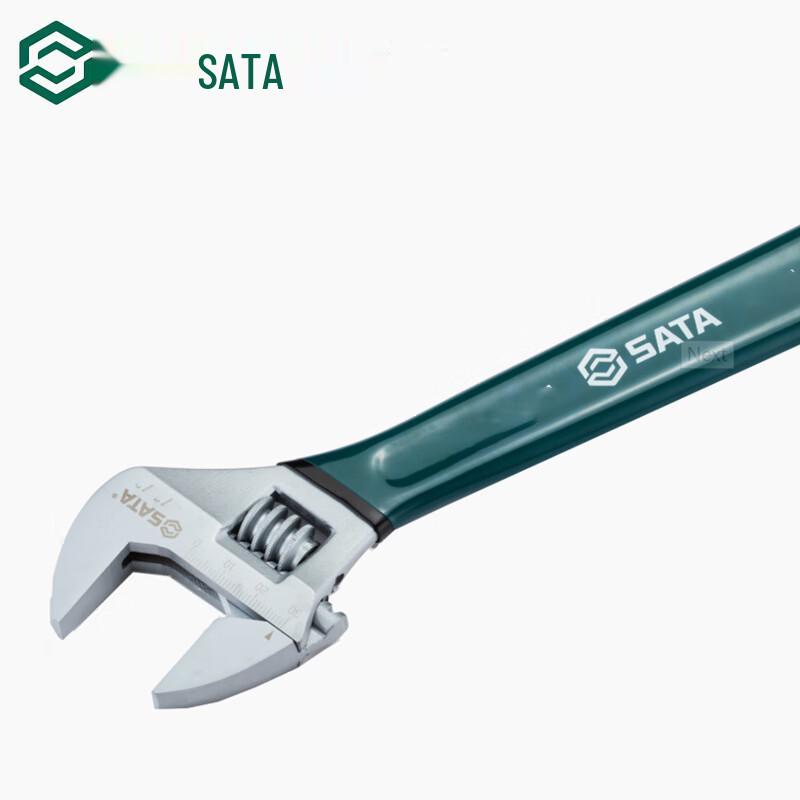 SATA Plastic-Dipped European Adjustable Wrench 8 inch