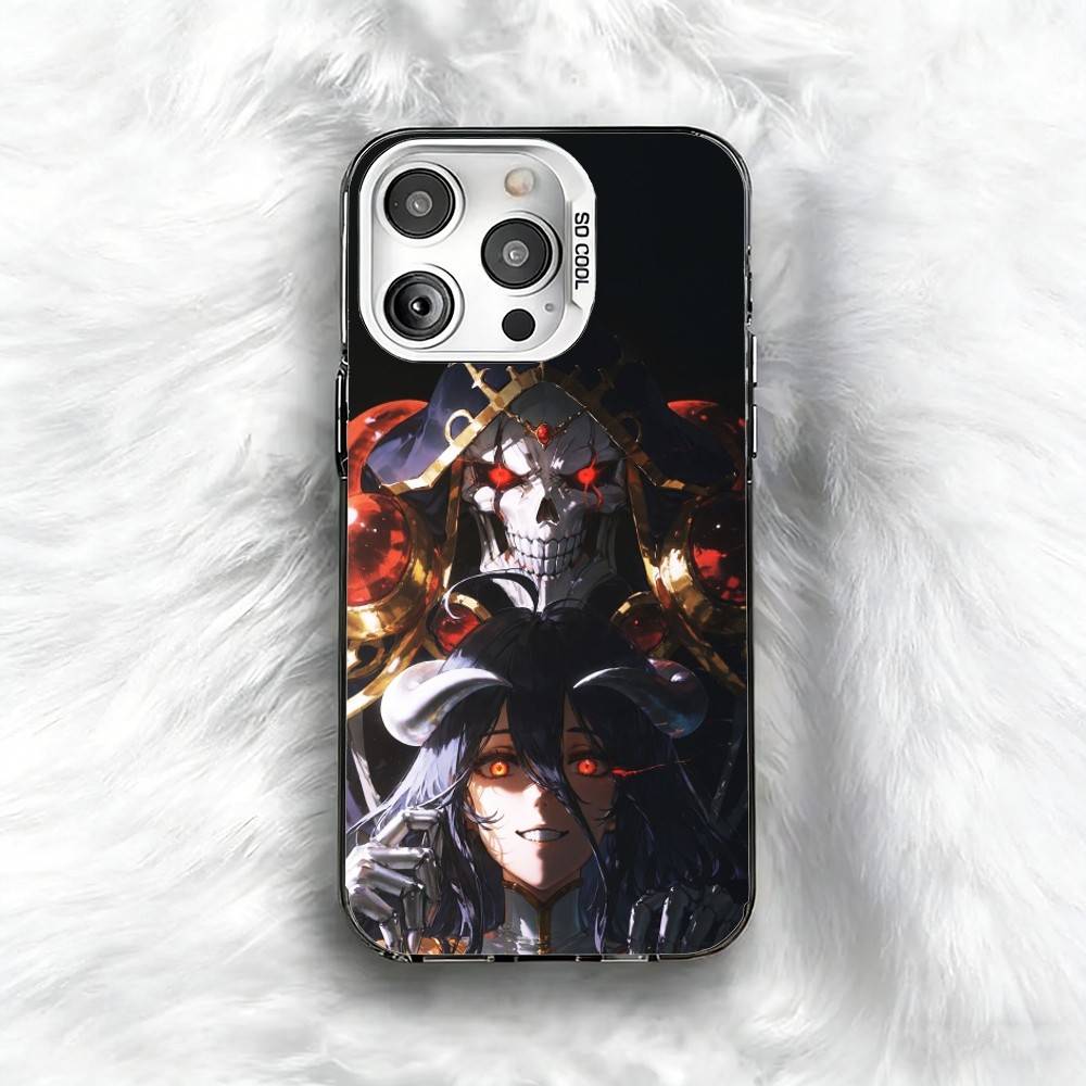 Anime O-Overlord Phone Case For iPhone 16 17 15 14 12 13 Pro Max Black Color Shockproof Cover