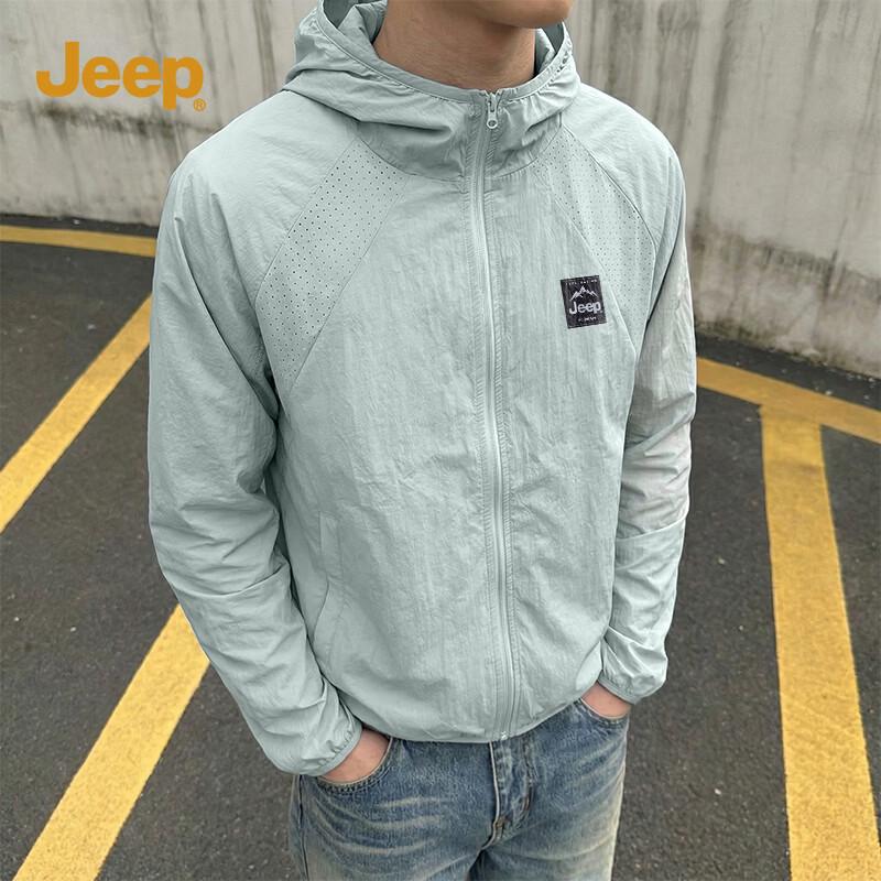 JEEP Men s Lightweight Perforated Sun Protection Hoodie XL