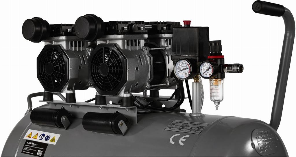 Kompresor bezolejowy 100L / 2 x 1500W KD1398