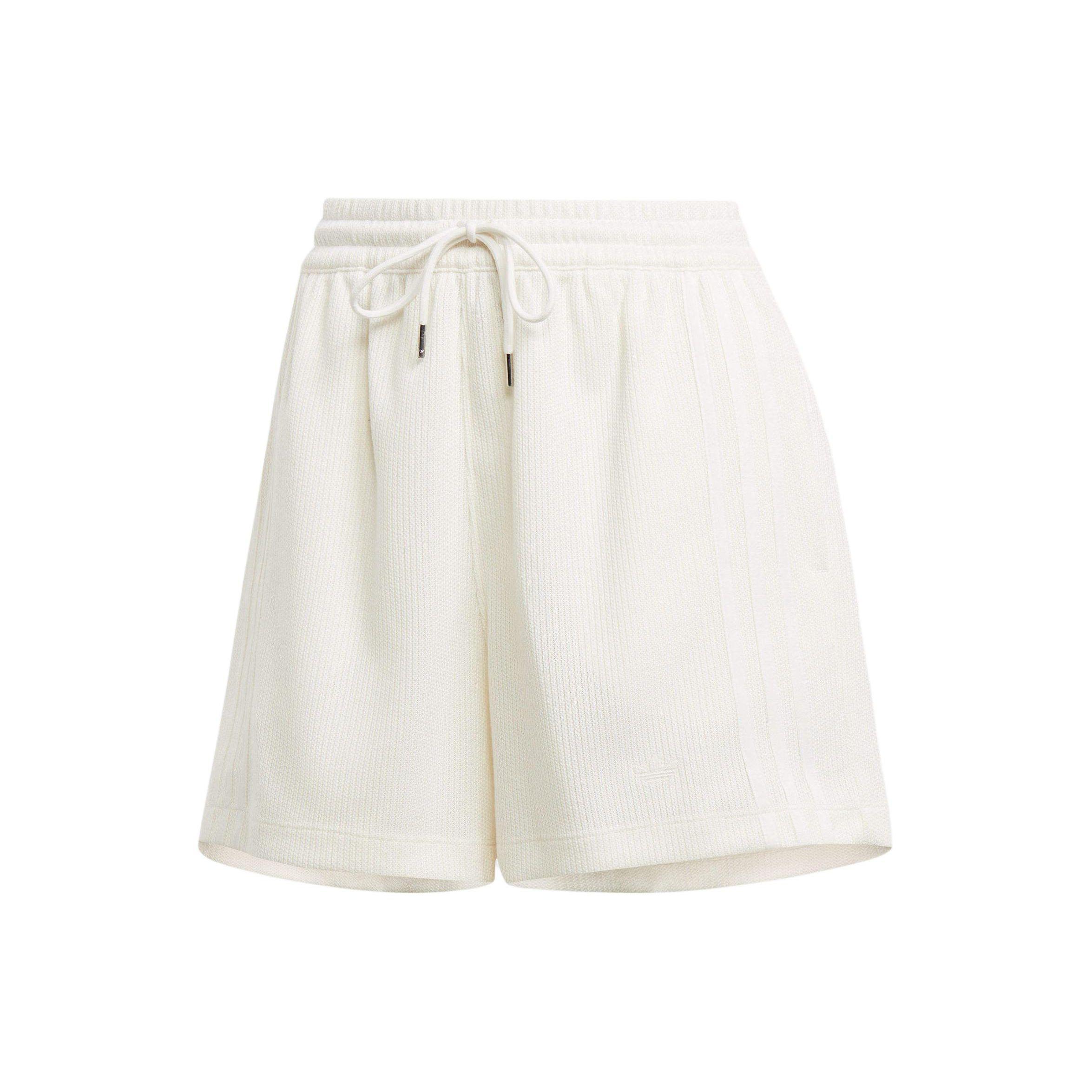 Adidas Originals Solid Color High Waist Lace Up Minimalist Casual Shorts Women White IS2331 A/XS