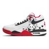 Nike Flight Legacy Odpružení Protiskluzové Odolné proti oděru Středně vysoké Vintage Basketbalové boty Unisex Červená Bílá BQ4212-100(Tým56-)