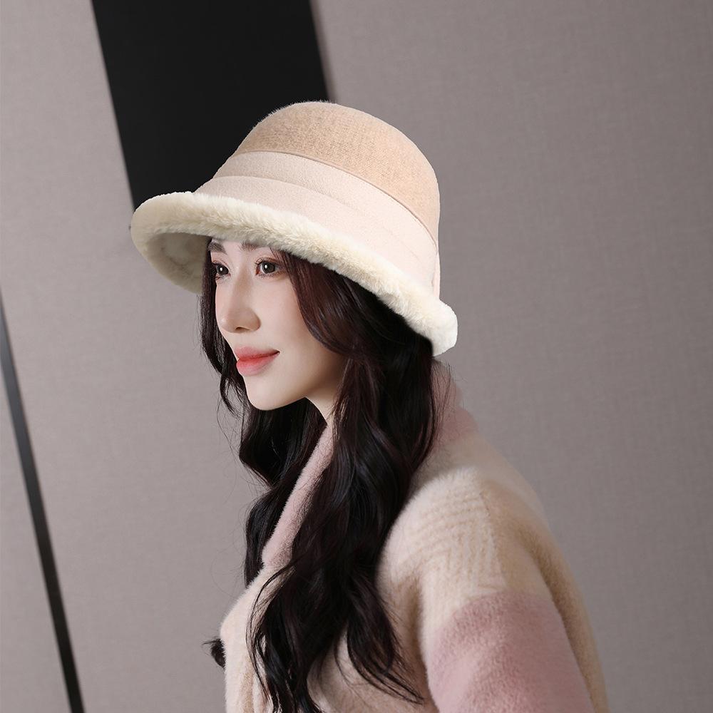 

Женская винтажная шерстяная шляпа-клош в клетку, лоскутная шляпа-ведро, шляпа-котелок с бантом One Size бежевый