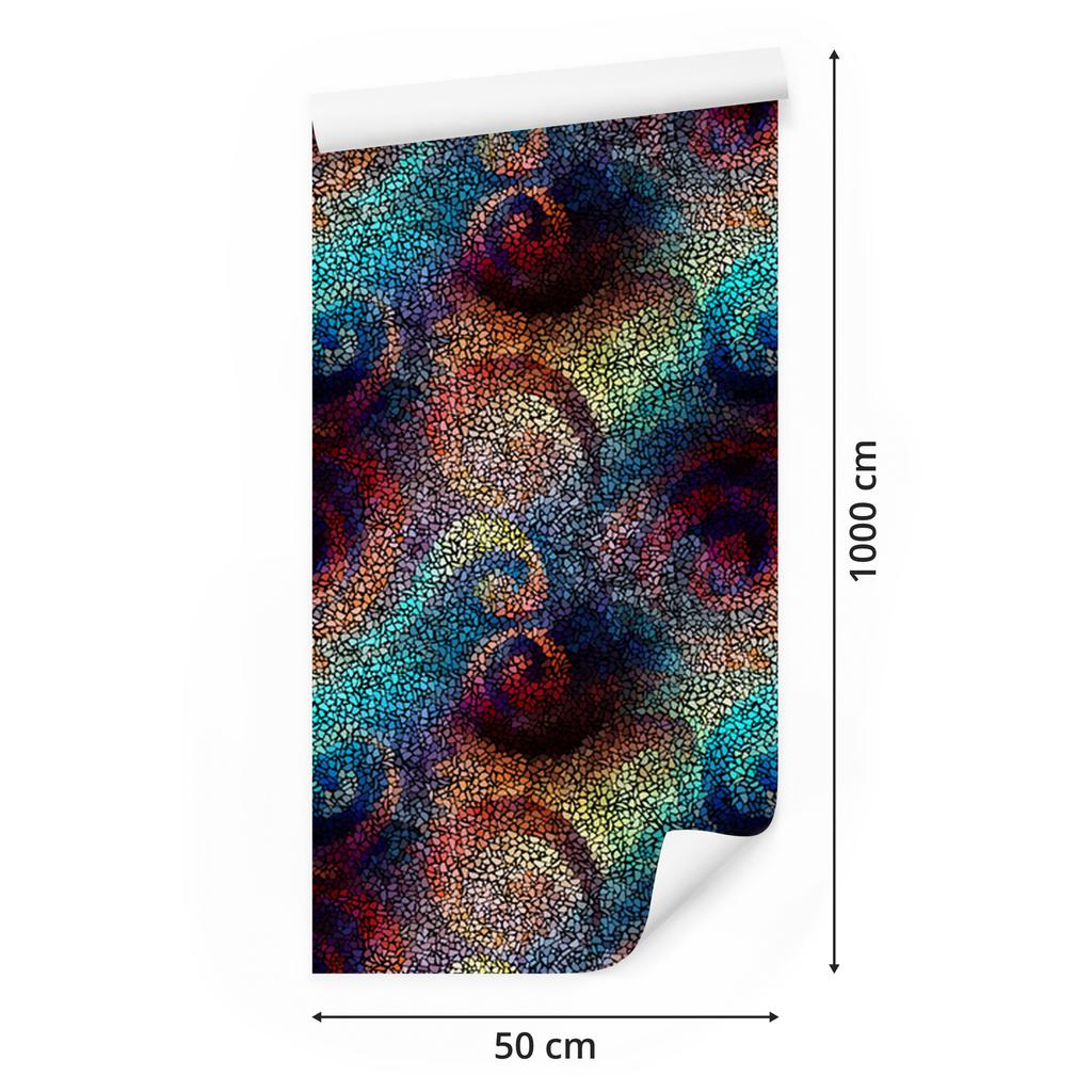 Wallpaper Wall Colorful Mosaic and Pattern for Living Room and Bedroom 50x1000