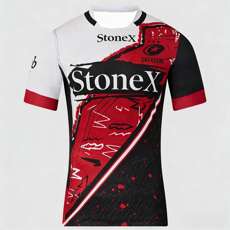 2026 New Arrivals England Saracens Rugby Sports Jersey Men s UK Rugby Home Quick Drying T-shirt Beachwear Surfing Suit Wetsuit S