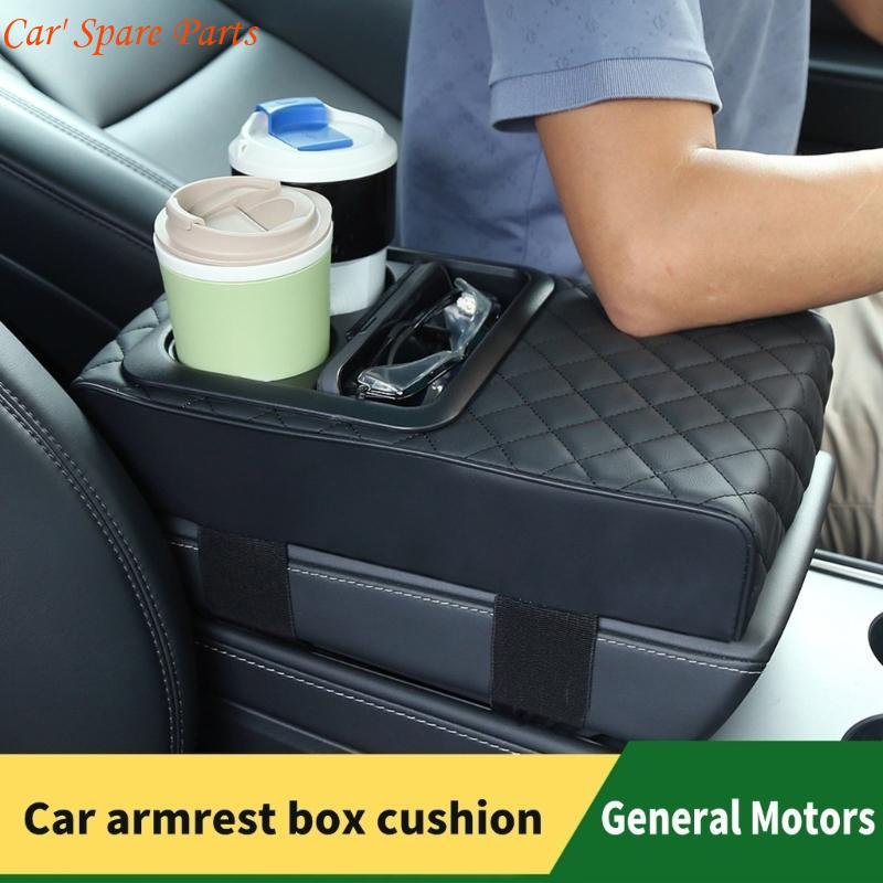 Y4UA Versatile Car Armrest Mat Leather Armrest Heightening Pad Armrest Mat Offers Additional Storage & Comfort for Vehicle