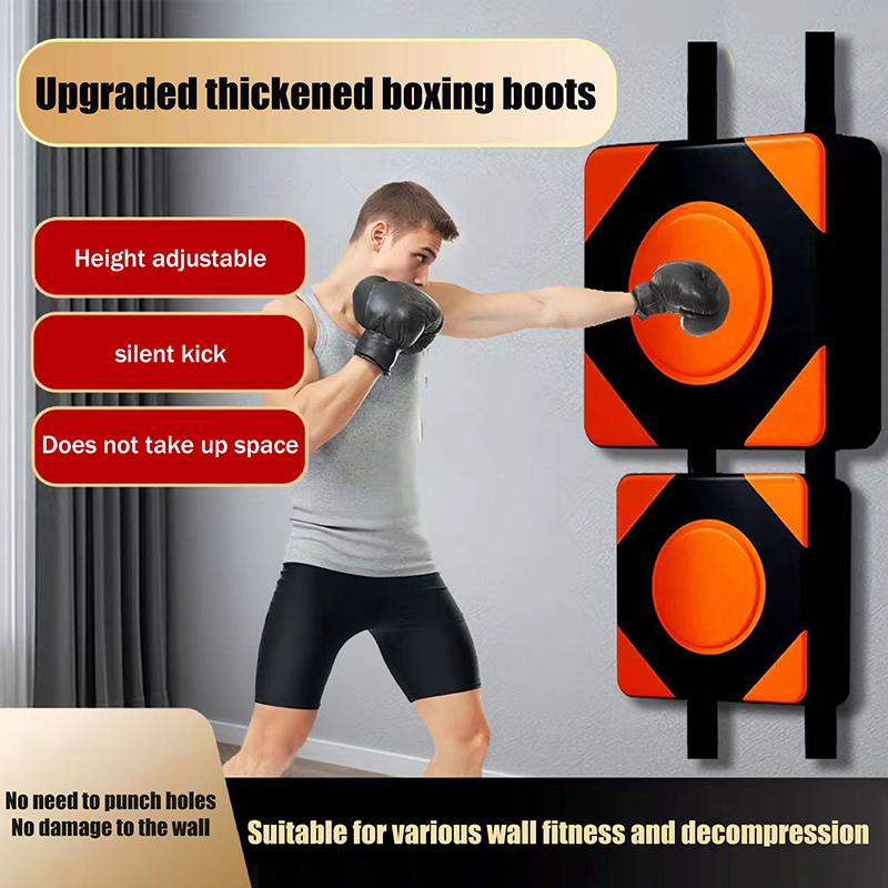 Adjustable Wall Punching Leather Pad Boxing Target Blocking Wall-Mounted Taekwondo Training Sandbags Fighting Gear Room Home Use